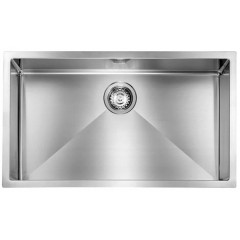 LAVELLO ACCIAIO INOX SATINATO FILO RAGGIATO 3" 77X45 1 VASCA SLIM CM 012026 XCSSP