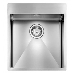 LAVELLO ACCIAIO INOX SATINATO FILO RAGGIATO MIX 3" 45X50 1 VASCA SLIM CM 012043 XCSSP
