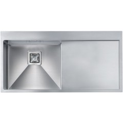 LAVELLO ACCIAIO INOX SATINATO BATIK  3" 100X50 1 VASCA A DESTRA SLIM CM 012036 DCSSP