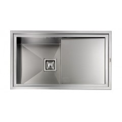LAVELLO ACCIAIO INOX SATINATO MAJESTIC 3" 86X50 1 VASCA REVERSIBILE CM 012503 RCSSP