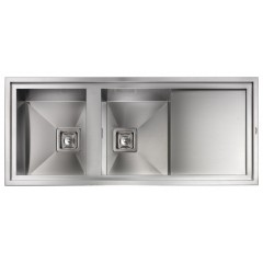 LAVELLO ACCIAIO INOX SATINATO MAJESTIC 3" 116X50 2 VASCHE REVERSIBILE CM 012507 RCSSP