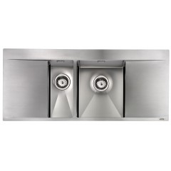 LAVELLO ACCIAIO INOX SATINATO PRESTIGE 3" 116X50 2 VASCHE CM 012707 CCSSP