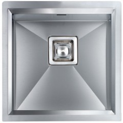 LAVELLO ACCIAIO INOX SATINATO GLAMOUR 3" 45X45 1 VASCA SLIM CM 012801 XCSSP