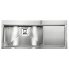 LAVELLO ACCIAIO INOX SATINATO GLAMOUR MIX 3" 116X50 1 VASCA A SINISTRA SLIM CM 012849 SCSSP