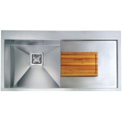 LAVELLO ACCIAIO INOX SATINATO CLARK 3" 100X50 1 VASCA A DESTRA SLIM CM 012886 DCSSP