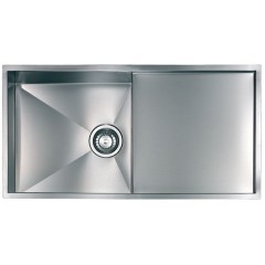 LAVELLO ACCIAIO INOX SATINATO FILO QUADRA 3" 85X44 1 VASCA SOTTOTOP CM 012920 NCSSP