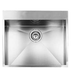 LAVELLO ACCIAIO INOX SATINATO FILO QUADRA MIX 3" 57X50 1 VASCA SLIM CM 012938 XCSSP