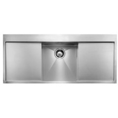 LAVELLO ACCIAIO INOX SATINATO FILO QUADRA MIX 3" 116X50 1 VASCA CENTRALE SLIM CM 012966 CCSSP
