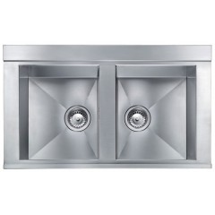LAVELLO ACCIAIO INOX SATINATO ANTHEA 3" 86X51 2 VASCHE CM 012994 RCSSP