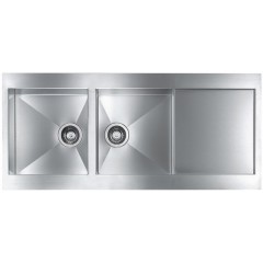 LAVELLO ACCIAIO INOX SATINATO REVERS 3" 116X52 2 VASCHE CM 012987 RCSSP