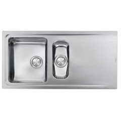 LAVELLO ACCIAIO INOX SATINATO EVOLUZIONE 3" 100X51 2 VASCHE FILOTOP CM 015015 RCSSP