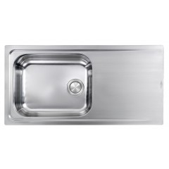 LAVELLO ACCIAIO INOX SATINATO EVOLUZIONE 3" 100X51 1 VASCA FILOTOP CM 015016 RCSSP