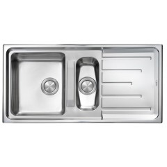 LAVELLO ACCIAIO INOX SATINATO BRANDO 3" 100X50 2 VASCHE CM 015105 RCSSP