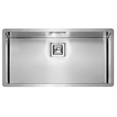LAVELLO ACCIAIO INOX SATINATO PYPER 3" 85X45 1 VASCA SOTTOTOP CM 01530A XCSSP