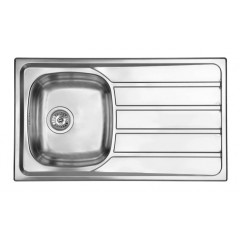 LAVELLO ACCIAIO INOX SPAZZOLATO UNIVERSAL 3" 86X50 1 VASCA A SINISTRA CM 015443 SCSSX