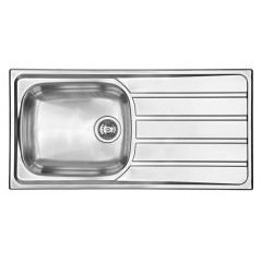 LAVELLO ACCIAIO INOX SPAZZOLATO UNIVERSAL 3" 100X50 1 VASCA A DESTRA CM 015446 DCSSX