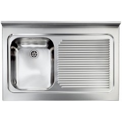 LAVELLO ACCIAIO INOX SATINATO ROSSANA 90X60 1 VASCA A SINISTRA CM 031133 SCSSX