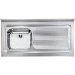 LAVELLO ACCIAIO INOX SATINATO ROSSANA 120X60 1 VASCA A SINISTRA CM 031136 SCSSX