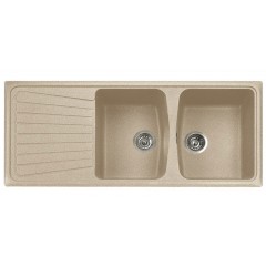 LAVELLO 2 VASCHE E GOCCIOLATOIO MICROUTRAGRANIT AVENA UG 94 PLADOS SP1162 