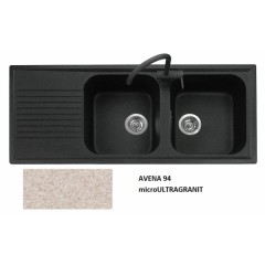 LAVELLO 2 VASCHE E GOCCIOLATOIO MICROUTRAGRANIT AVENA UG 94 PLADOS AT1162 