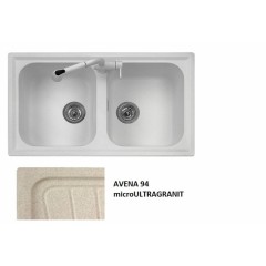 LAVELLO 2 VASCHE MICROUTRAGRANIT AVENA UG 94 PLADOS PL0862
