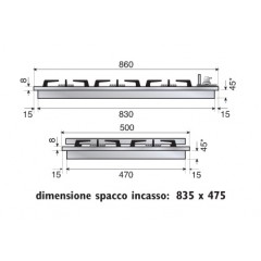 PIANO COTTURA ILVE  H39PCV/I 