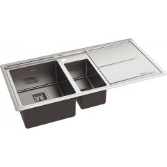 LAVELLO 2 VASCHE E GOCCIOLATOIO A DESTRA FUSION IXELIUM WHIRLPOOL FS 1051 IXL