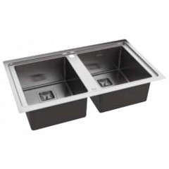 LAVELLO 2 VASCHE FUSION IXELIUM WHIRLPOOL  FS 8752 IX 