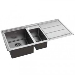 LAVELLO 2 VASCHE E GOCCIOLATOIO A DESTRA AMBIENT IXELIUM WHIRLPOOL AM 1051 IXL