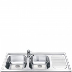 LAVELLO 2 VASCHE SMEG LXP116D