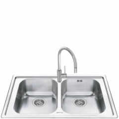 LAVELLO 2 VASCHE SMEG LEH862