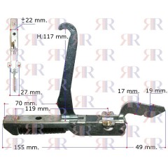 CERNIERA PORTA FORNO ARISTON ORIGINALE 002821