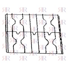 F0108 GRIGLIA IN FILO CROMATA A 4 FUOCHI 440 X 498mm