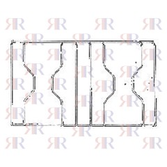 GRIGLIA IN FILO A 2 FUOCHI 412 X 245mm