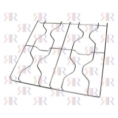 GRIGLIA IN FILO CROMATA A 4 FUOCHI 430 X 440mm