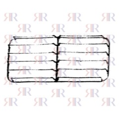 F0207 GRIGLIA IN FILO CROMATA A 2 FUOCHI 453 X 212mm