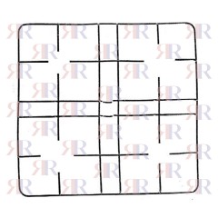 F2704 GRIGLIA IN FILO CROMATA A 4 FUOCHI 490 X 470mm