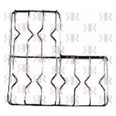 GRIGLIA IN FILO CROMATA A 3 FUOCHI 518 X 538mm