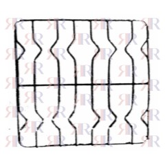 GRIGLIA IN FILO CROMATA A 4 FUOCHI 455 X 468mm