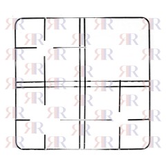 GRIGLIA IN FILO CROMATA A 3 FUOCHI 457 X 470mm