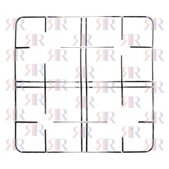 GRIGLIA IN FILO CROMATA A 4 FUOCHI 457 X 470mm