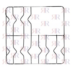GRIGLIA IN FILO CROMATA A 3 FUOCHI 450 X 460mm