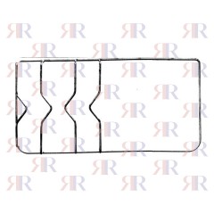 GRIGLIA IN FILO CROMATA AD 1 FUOCO + PIASTRA 456 X 235mm