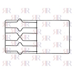 GRIGLIA IN FILO CROMATA AD 1 FUOCO + PIASTRA 486 X 255mm