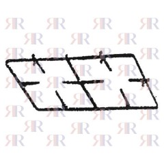 GRIGLIA IN PIATTINO SMALTATA A 2 FUOCHI 487 X 255mm