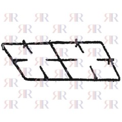 GRIGLIA IN PIATTINO SMALTATA A 2 FUOCHI 487 X 235mm