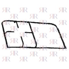 GRIGLIA IN PIATTINO SMALTATA 1 FUOCO+PIASTRA 458 X 234mm