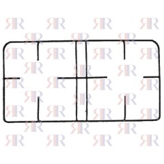 GRIGLIA IN PIATTINO SMALTATA 2 FUOCHI 457 X 236mm