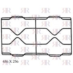 GRIGLIA IN PIATTINO SMALTATA 2 FUOCHI 486 X 256mm