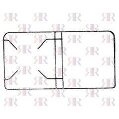 GRIGLIA IN PIATTINO SMALTATA 1 FUOCO+PIASTRA 457 X 236mm